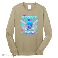 Respect The Drip Baseball Ice Cream Drip Long Sleeve Shirt thumb 0