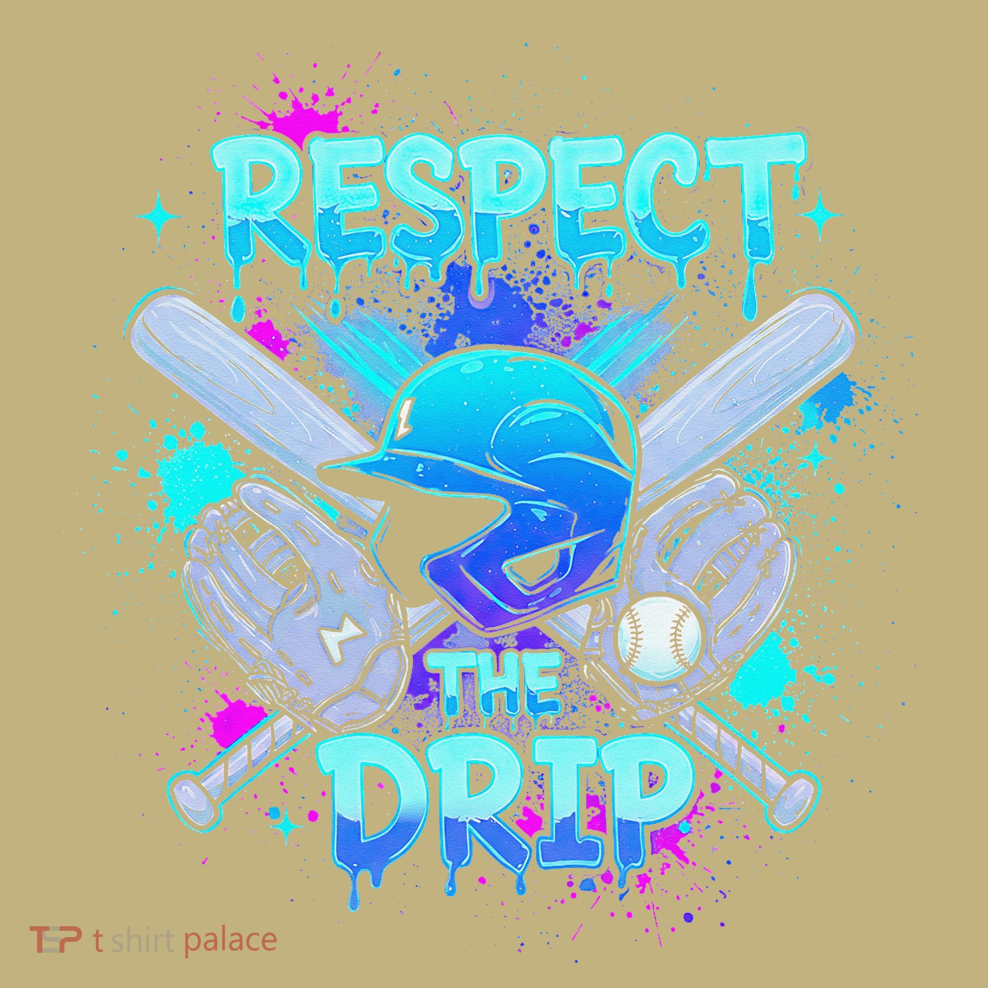 Respect The Drip Baseball Ice Cream Drip Long Sleeve Shirt