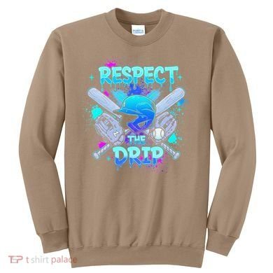Respect The Drip Baseball Ice Cream Drip Sweatshirt