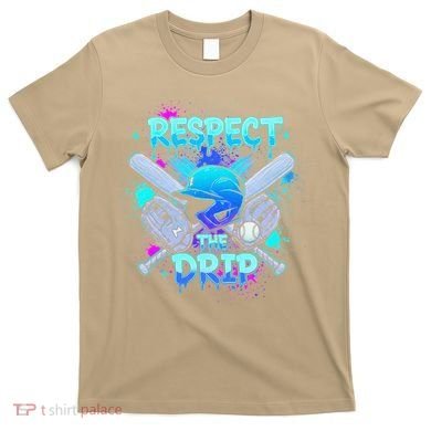 Respect The Drip Baseball Ice Cream Drip T-Shirt