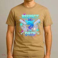 Respect The Drip Baseball Ice Cream Drip T-Shirt thumb 3