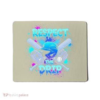 Respect The Drip Baseball Ice Cream Drip Mousepad