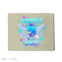 Respect The Drip Baseball Ice Cream Drip Mousepad thumb 0