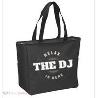 Relax The DJ Is Here DJ Music Tote Bag thumb 2