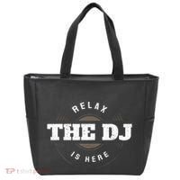 Relax The Dj Is Here Dj Music Tote Bag thumb 0