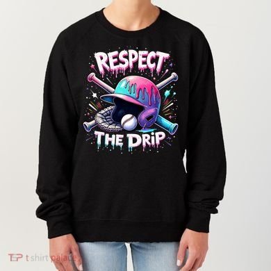 Respect The Drip Baseball Ice Cream Drip Vibes Squad  Women's Sweatshirt