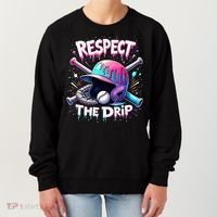 Respect The Drip Baseball Ice Cream Drip Vibes Squad  Women's Sweatshirt thumb 0