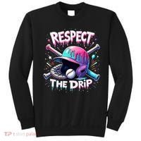 Respect The Drip Baseball Ice Cream Drip Vibes Squad  Sweatshirt thumb 0
