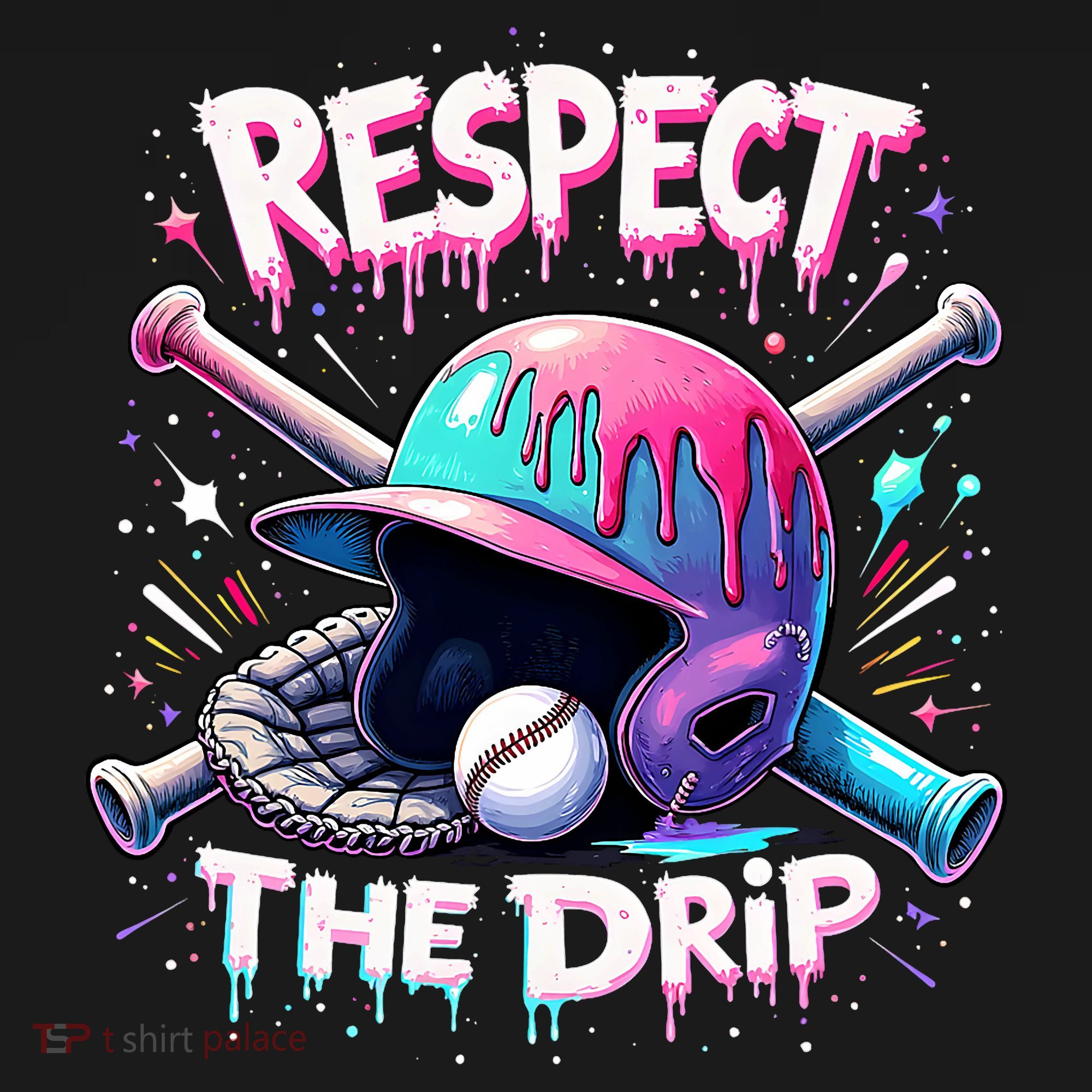 Respect The Drip Baseball Ice Cream Drip Vibes Squad  Backpack