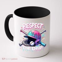 Respect The Drip Baseball Ice Cream Drip Vibes Squad  Coffee Mug thumb 0