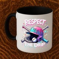 Respect The Drip Baseball Ice Cream Drip Vibes Squad  Coffee Mug thumb 2