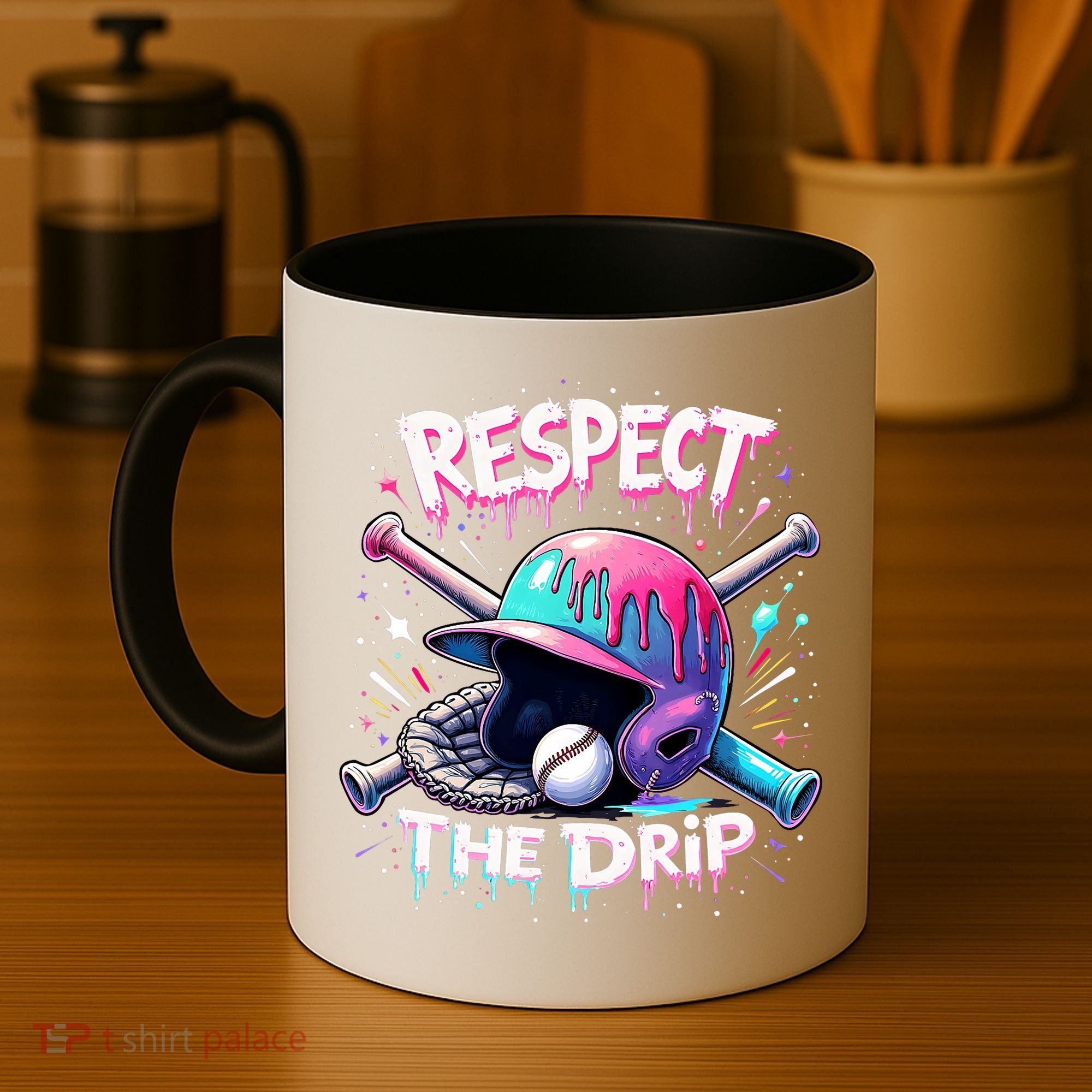 Respect The Drip Baseball Ice Cream Drip Vibes Squad  Coffee Mug