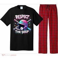 Respect The Drip Baseball Ice Cream Drip Vibes Squad  Pajama Set thumb 0