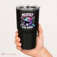 Respect The Drip Baseball Ice Cream Drip Vibes Squad  Tumbler thumb 2