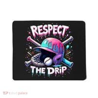 Respect The Drip Baseball Ice Cream Drip Vibes Squad  Mousepad thumb 0