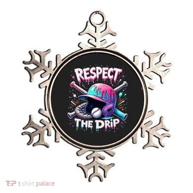 Respect The Drip Baseball Ice Cream Drip Vibes Squad  Ornament