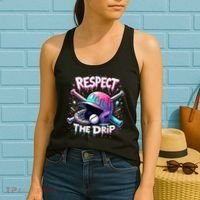Respect The Drip Baseball Ice Cream Drip Vibes Squad  Women's Tank Top thumb 2