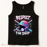 Respect The Drip Baseball Ice Cream Drip Vibes Squad  Tank Top thumb 2