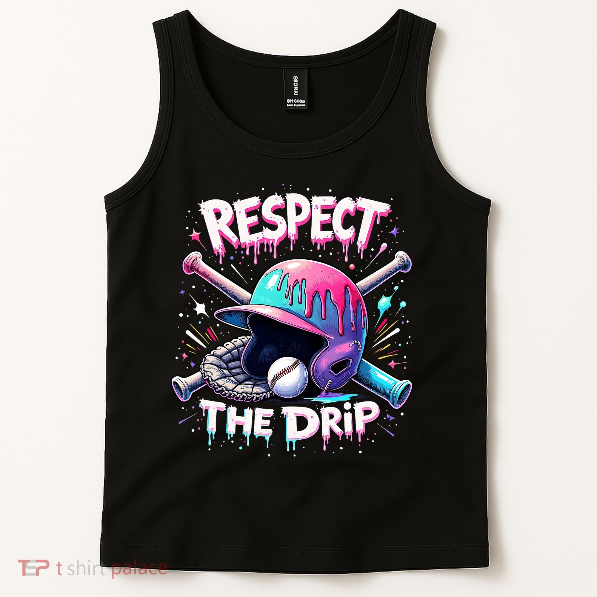 Respect The Drip Baseball Ice Cream Drip Vibes Squad  Tank Top