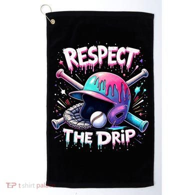 Respect The Drip Baseball Ice Cream Drip Vibes Squad  Golf Towel