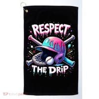Respect The Drip Baseball Ice Cream Drip Vibes Squad  Golf Towel thumb 0