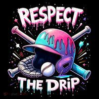 Respect The Drip Baseball Ice Cream Drip Vibes Squad  Women's T-Shirt thumb 6