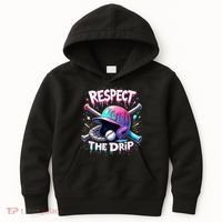 Respect The Drip Baseball Ice Cream Drip Vibes Squad  Kids Hoodie thumb 0