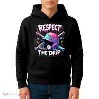 Respect The Drip Baseball Ice Cream Drip Vibes Squad  Kids Hoodie thumb 4