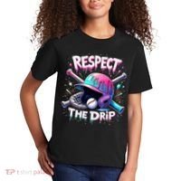 Respect The Drip Baseball Ice Cream Drip Vibes Squad  Kids T-Shirt thumb 2
