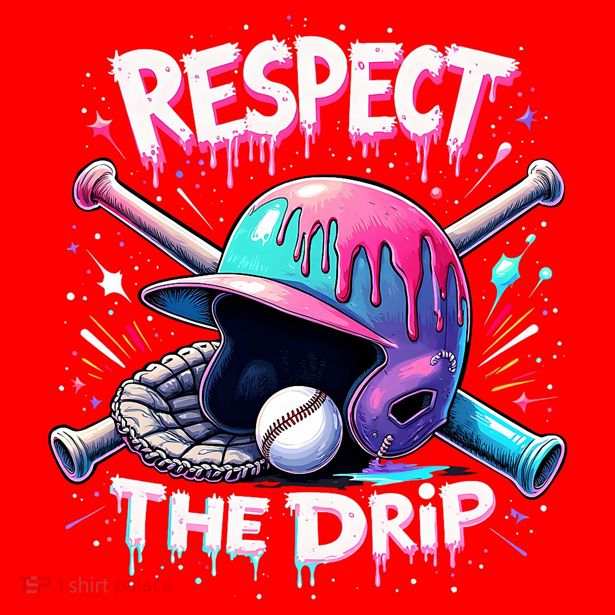 Respect The Drip Baseball Ice Cream Drip Vibes Squad  Santa Hat