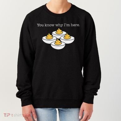 Retro Thanksgiving Dinner You Know Why IM Here Deviled Egg Women's Sweatshirt