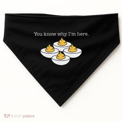 Retro Thanksgiving Dinner You Know Why IM Here Deviled Egg USA-Made Doggie Bandana
