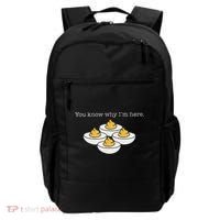 Retro Thanksgiving Dinner You Know Why IM Here Deviled Egg Backpack thumb 0