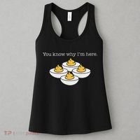 Retro Thanksgiving Dinner You Know Why IM Here Deviled Egg Women's Tank Top thumb 3