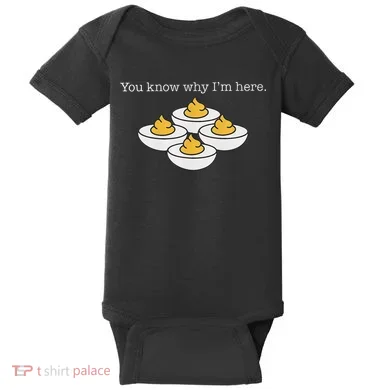 Retro Thanksgiving Dinner You Know Why IM Here Deviled Egg Baby Bodysuit