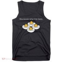 Retro Thanksgiving Dinner You Know Why IM Here Deviled Egg Tank Top thumb 0