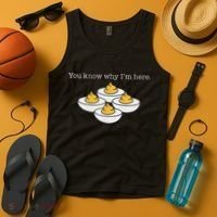 Retro Thanksgiving Dinner You Know Why IM Here Deviled Egg Tank Top thumb 4
