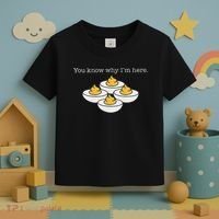 Retro Thanksgiving Dinner You Know Why IM Here Deviled Egg Toddler T-Shirt thumb 3