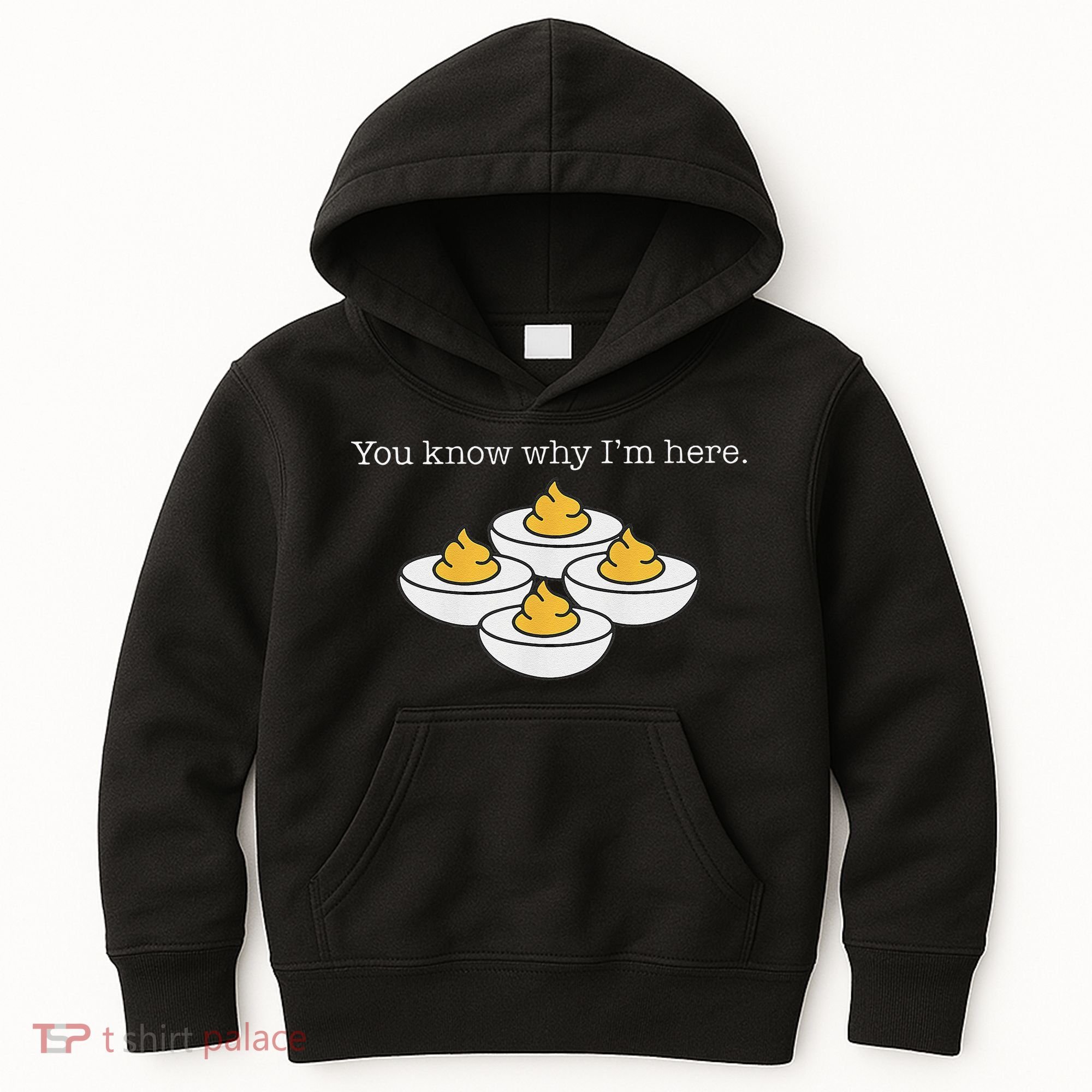 Retro Thanksgiving Dinner You Know Why IM Here Deviled Egg Kids Hoodie