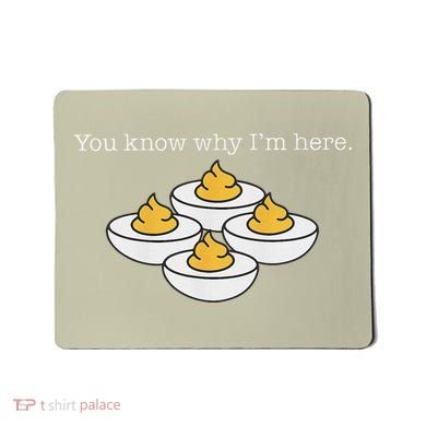 Retro Thanksgiving Dinner You Know Why IM Here Deviled Egg Mousepad