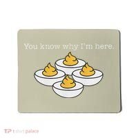 Retro Thanksgiving Dinner You Know Why IM Here Deviled Egg Mousepad thumb 0