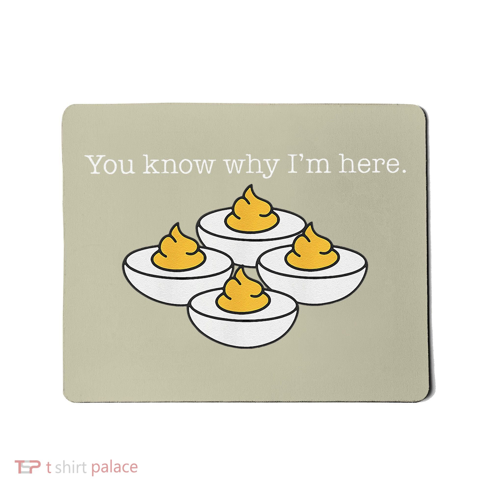 Retro Thanksgiving Dinner You Know Why IM Here Deviled Egg Mousepad