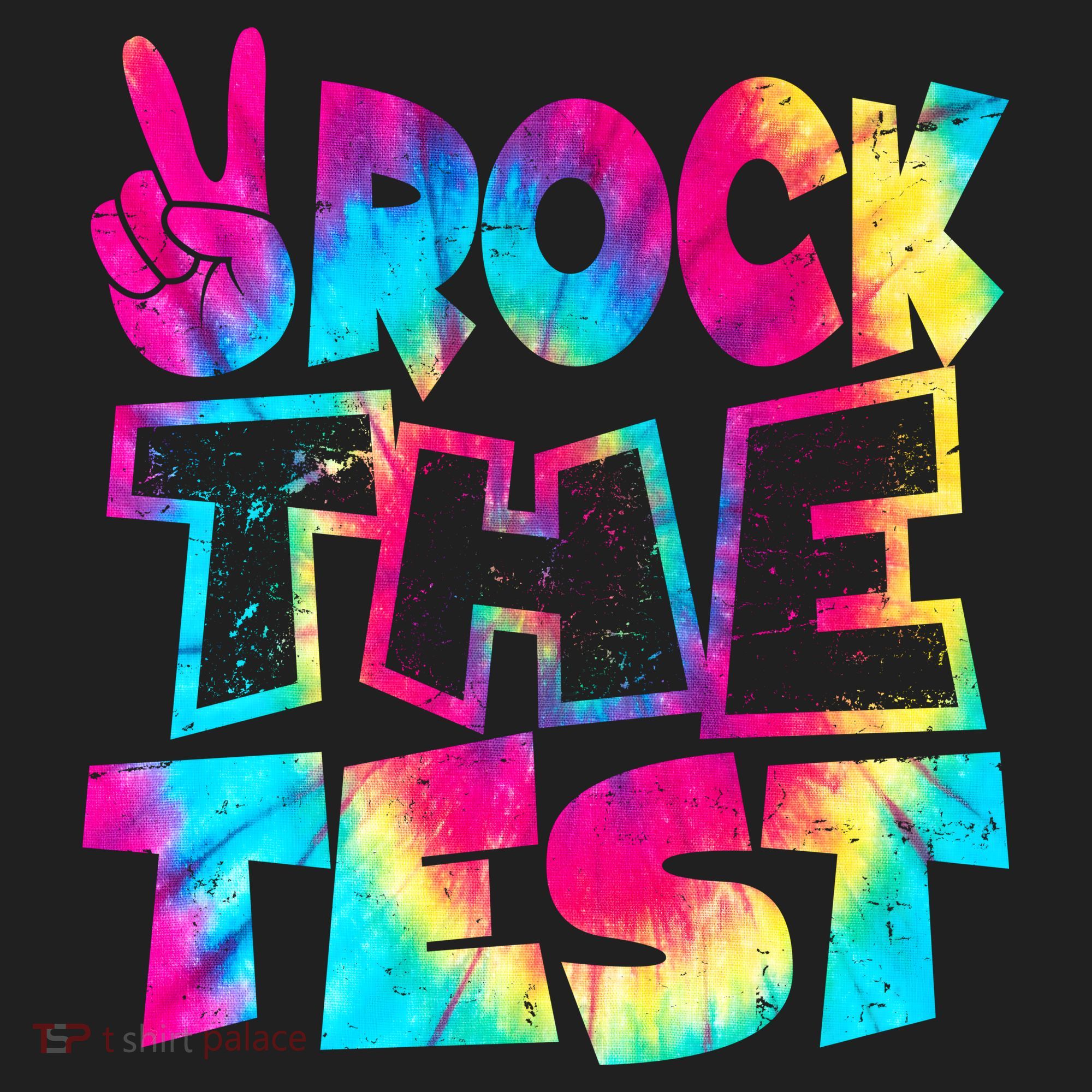 Retro Tie Dye Rock The Test Women's Sweatshirt
