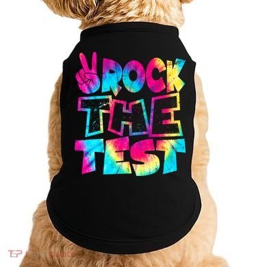 Retro Tie Dye Rock The Test Doggie Tank