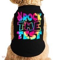 Retro Tie Dye Rock The Test Doggie Tank thumb 0