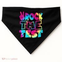 Retro Tie Dye Rock The Test USA-Made Doggie Bandana thumb 0