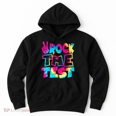 Retro Tie Dye Rock The Test Hoodie