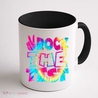 Retro Tie Dye Rock The Test Coffee Mug thumb 1
