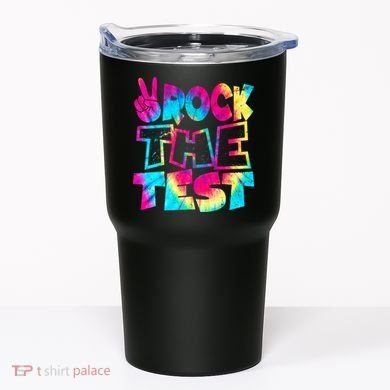 Retro Tie Dye Rock The Test Tumbler