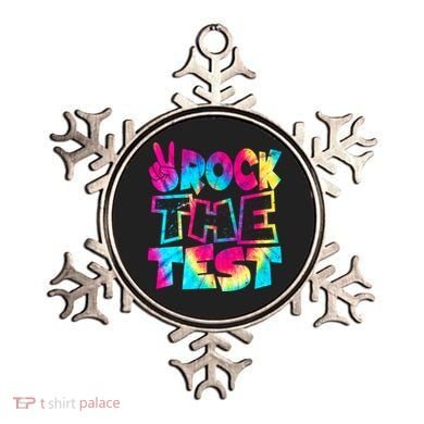 Retro Tie Dye Rock The Test Ornament